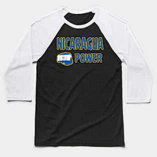 Nicaragua Power, Nicaraguan Flag, Nicaragua Flag, Nicaragua Baseball T-Shirt